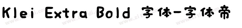 Klei Extra Bold 字体字体转换